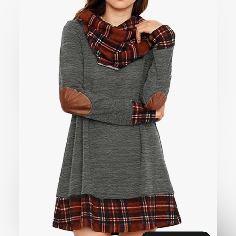 BEST OFFER til 4/18- Gray Plaid Dress